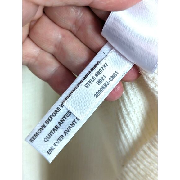 MADEWELL "Asherton" Waffle Henley Wool Alpaca Cozy Sweater Quiet Luxury Small - Picture 6 of 6